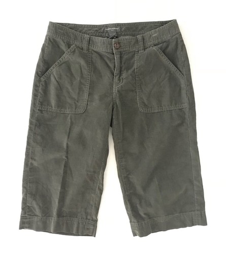 Banana Republic Womens Corduroy Capris Pants Size 8 x 17 Crop Cotton Green