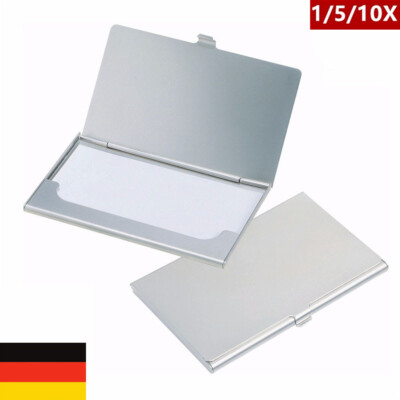 Taschen Edelstahl & Metall Visitenkartenhalter Schutzhülle Id Kredit Etui Silber