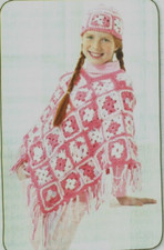 GROOVY GRANNY PONCHO AND CAP 4 SIZES DIGEST SIZE CROCHET PATTERN INSTRUCTIONS