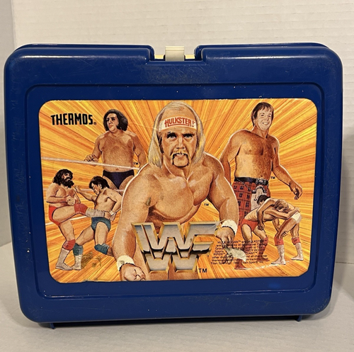 WWF Brotdose Vintage - Hulk Hogan Andre The Giant & Thermoskanne 1985 Titan Sports - Bild 2 von 15