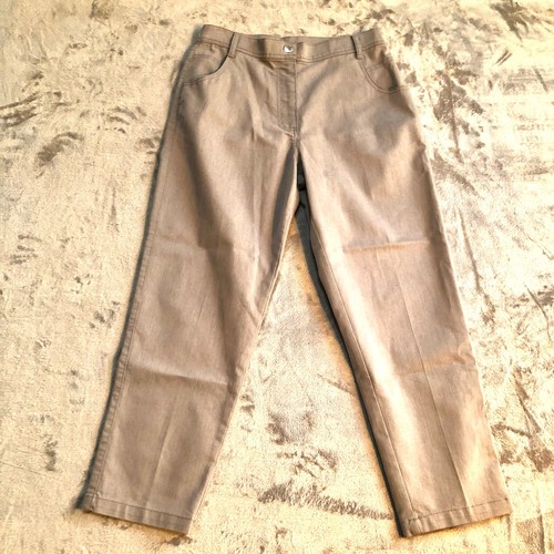 BLACK PEPPER Pants Womens 12 Trousers Stretch Cropped High Waisted Grey