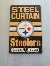 Pittsburgh Steelers NFL 17" x 11" Wood Decorative Indoor Slogan Sign Wincraft 