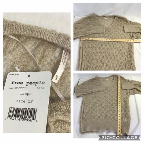 Nuevo Free People Say Hello Túnica Suéter Taupe Para Mujer XS - Imagen 5 de 5