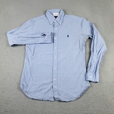 Ralph Lauren Shirt Mens Size 15 Blue Pony Dress Button Up Long Sleeve