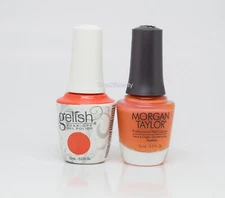 Gelish DUO Soak Off Gel Polish + Morgan Taylor Nail Lacquer - #885 Sweet Morning