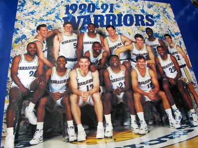 Vintage Golden State Warriors 1990-1991 RUN TMC Roster Poster Print 22