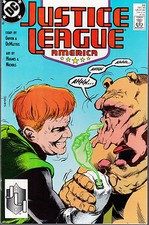 JUSTICE LEAGUE AMERICA #33 1989 DC GREEN LANTERN GIFFEN//HUGES NM- 