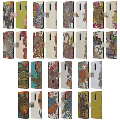 OFFICIAL VALENTINA ANIMALS AND FLORAL LEATHER BOOK CASE FOR ONEPLUS PHONES