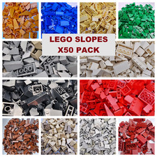 LEGO Slopes x50 Pack Roof bricks parts pieces Bundle Lot Choose Colour slope