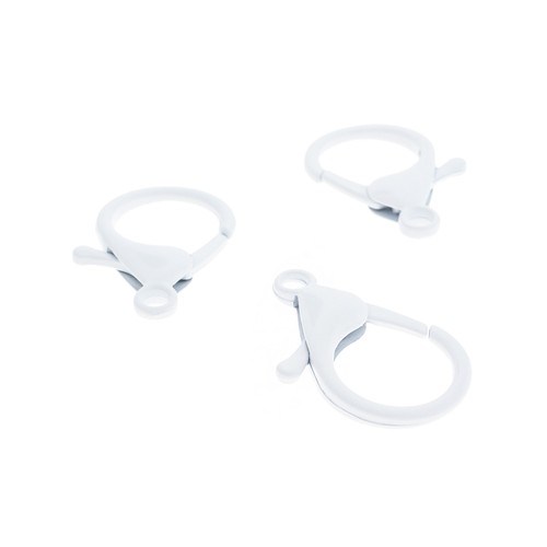 Broches de langosta esmalte blanco 35 mm x 23 mm - 4 broches - FD1027 - Imagen 3 de 3
