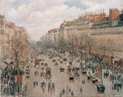 PISARRO Camille - Boulevard Monmartre in Paris Poster Leinwand Film Film Druck A0