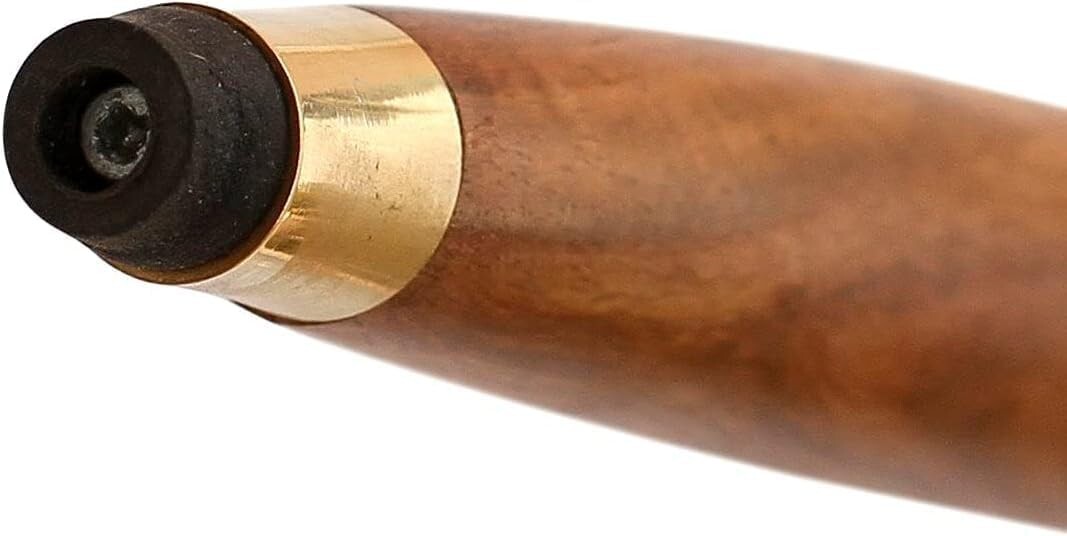 Solid Brass Head Handle Victorian Brown Cane Wood… - image 2