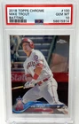 2018 Topps Chrome #100 Mike Trout Batting PSA 10