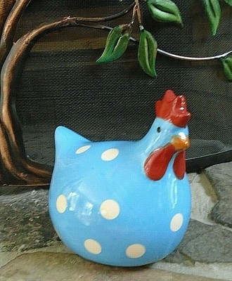 La Dolce Vita Hen House Collection Blue Polka Dot Chicken Ebay La Dolce Vita Hen House Collection Blue Polka Dot Chicken Ebay