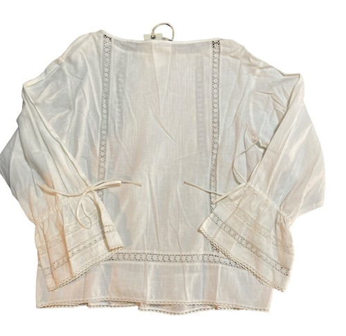 NUEVO Top con ojales Cottagecore blanco campesino de algodón con inserción de granada Lucky Brand XS - Imagen 4 de 12
