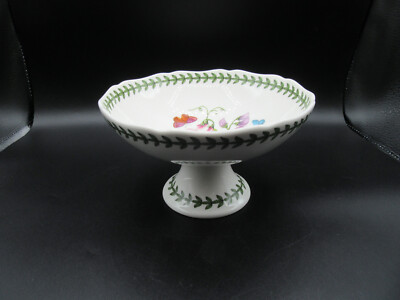 Portmeirion Botanic Garden Pedestal Dish, Sweet pea and butterflies