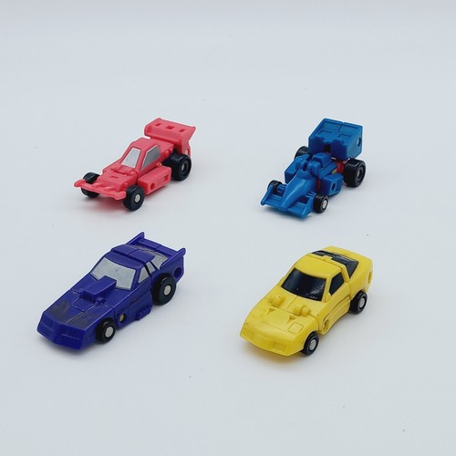 Lot 4 figures MicroMasters Transformers G1 Hasbro 1990 Takara RACE TRACK PATROL