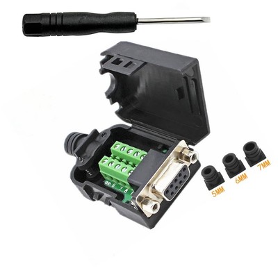 SHANFEILU DB9 Breakout Connector to Wiring Solderless Terminal RS232 D-SUB Fe...