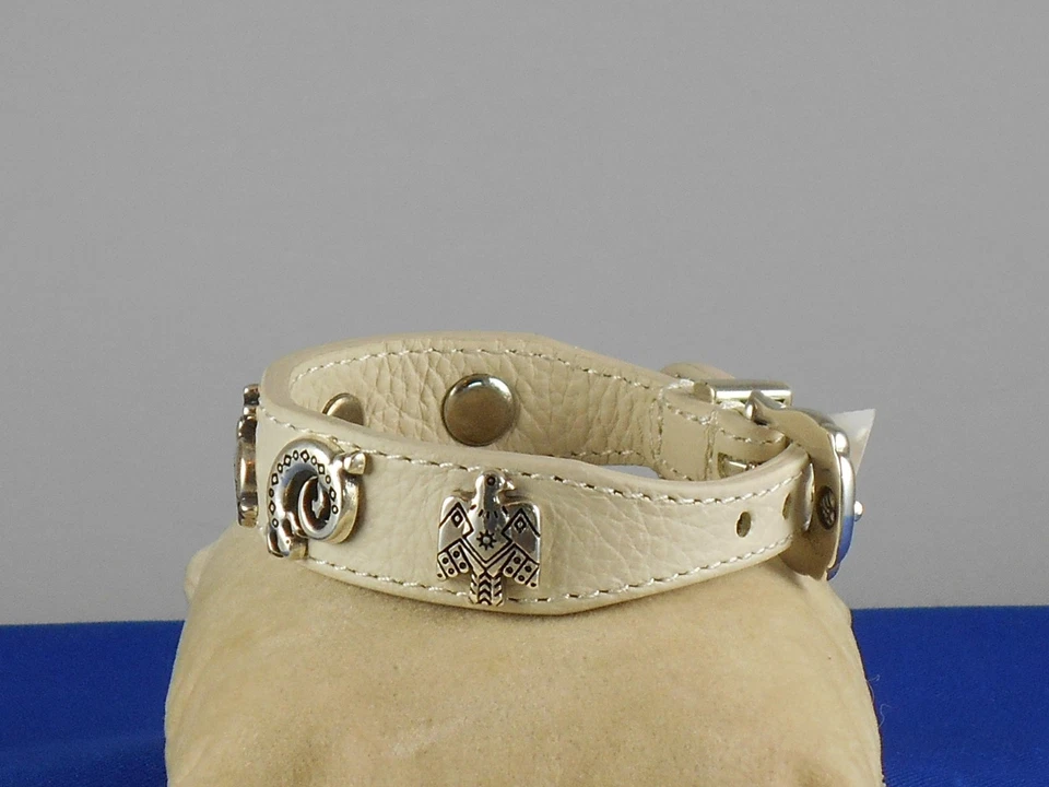 Brazalete Brighton Plateado Zapato Blanco DESERT FRIENDS Muñequera Bandido Foto 3 de 4