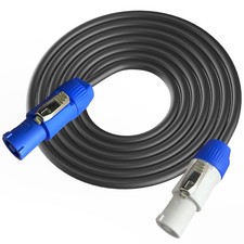 PowerCon Power Cable AC PowerCon Input to Output 12AWG 3 Pin Power Extension ...