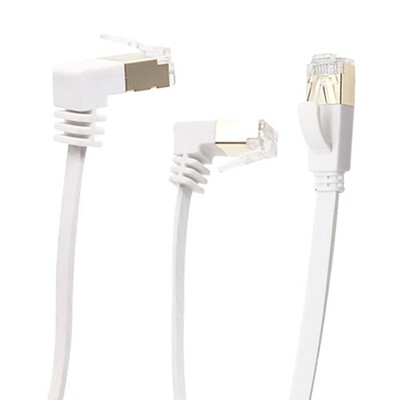 Cat6 Ethernet Cable 90 Degree Downward Right Angle, Flat CAT6 Gigabit Interne...