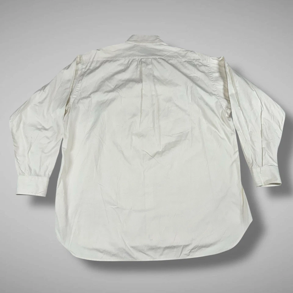 Camisa Oxford Gitman Bros Pinpoint para Hombres 17.5 35 Marfil 2x2 Algodón Abotonada EE. UU. Foto 3 de 4