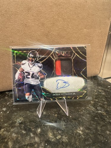 2025 Panini Select Derek Stingley Jr. Black Prizm Patch Auto 1 Of 1 #1/1 ~Texans
