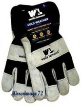 Wells Lamont Men's Cold Weather Heavy Duty Cowhide Palm Work Gloves LARGE
