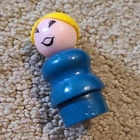 Fisher-Price Little People Blue Girl Figure Vintage Toy 1963-1996