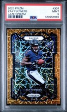 Zay Flowers 2023 Prizm Lazer Prizm Rookie PSA 9 MINT