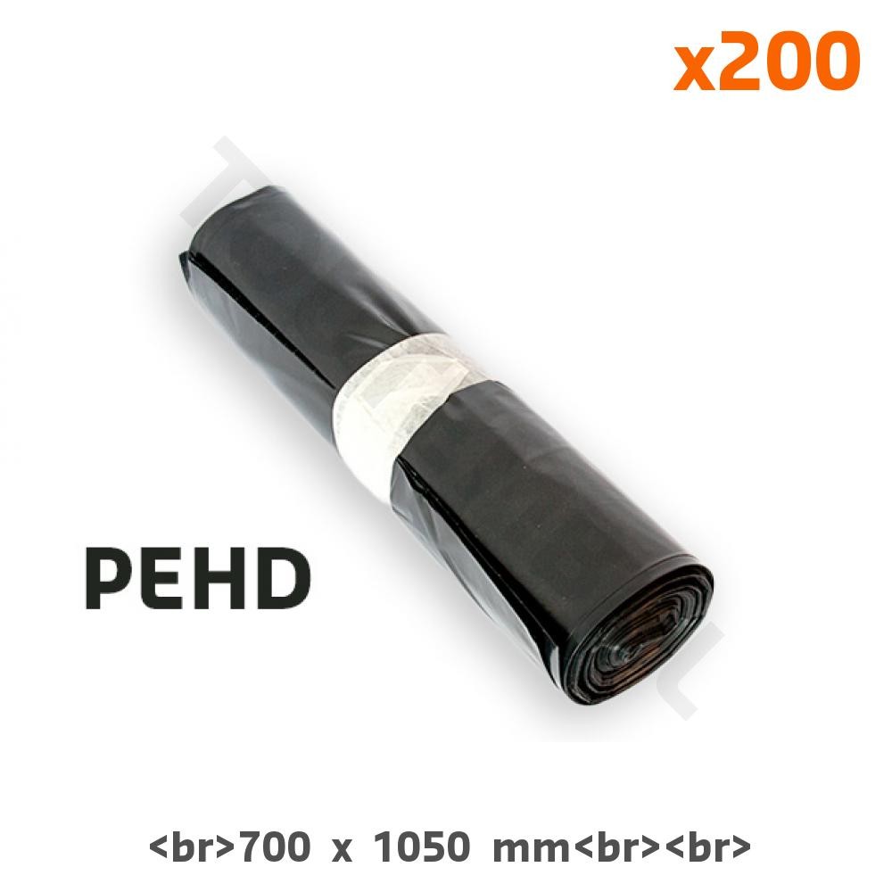 Sac à poubelle PEHD 110L étanche 20µ anti-déchirure