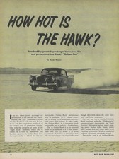 1957 Studebaker Golden Hawk Magazine Road Test Article Ad Supercharged 289 V8 57