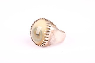 925 Sterling Silver Realistic Eyeball Ring Gothic Statement Band