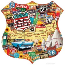 MasterPieces shaped jigsaw puzzle; Route 66; 1000 pcs