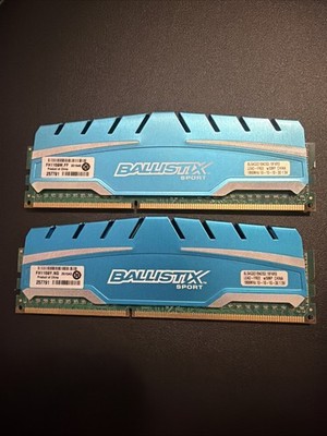 Crucial Ballistix Sport Blue DDR3 8GB (2×4GB) 1866MHz BLS4G3D18ADS3.16FER2