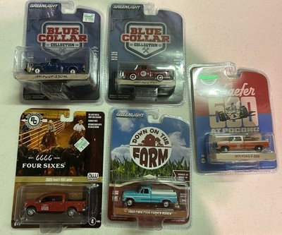 AUTO WORLD Ford F-150 Lariat 6666 Four Sixes 1:64 Diecast Greenlight Blue Collar