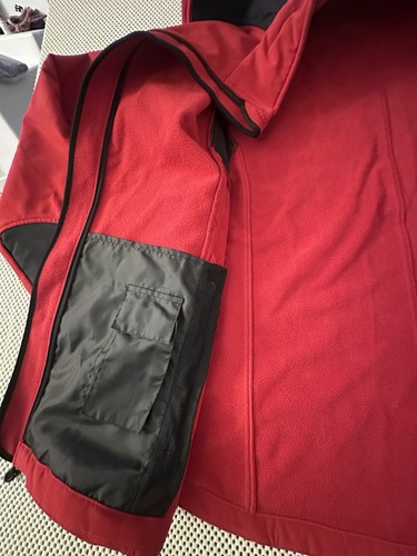 Black Diamond Jacket Men XL Red Black Softshell Fleece Lined Coat Ski Snowboard - Picture 9 of 10