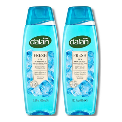 Dalan Fresh Sea Minerals Refreshing Body Wash w/ Glycerin, 15.2oz (Pack of 2)