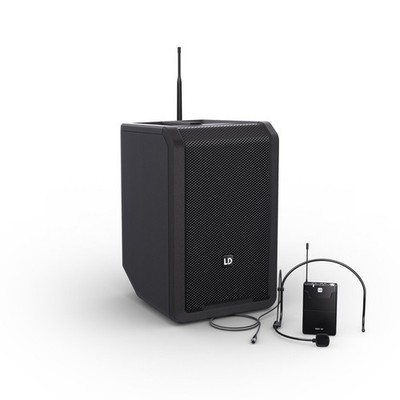 LD Systems ANNY 8 Portable 8'' Bluetooth PA Speaker with Mixer and Headset Mic