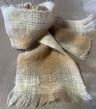 Vintage ROBINSONS Knitted in Scotland, Tartan Plaid Scarf, Mohair, New Wool MINT