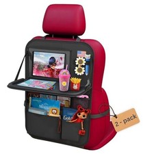 Car Backseat Organizer with Tablet Holder 2-pack - Updated 2025 Oxford 600D