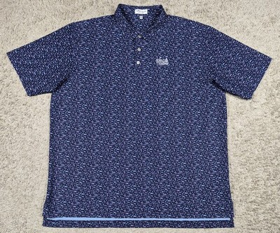 Peter Millar Summer Comfort Fontana Performance Polo Shirt Navy Short Sleeve