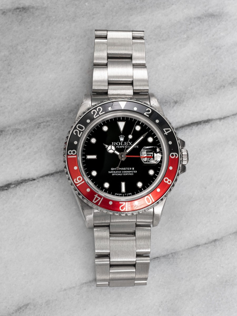 Vintage Rolex GMT-Master II Coke Ref 16710 90s Black Dial 40mm