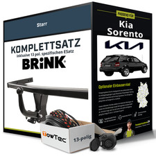 Für KIA Sorento I Typ JC Anhängerkupplung starr +eSatz 13pol 08.2002-07.2006 NEU