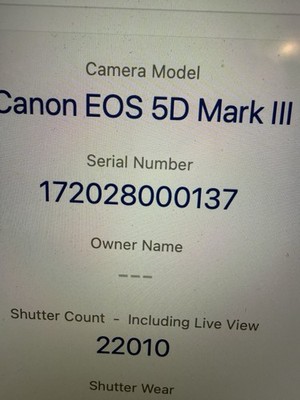 Canon EOS 5D Mark III Digital SLR Camera - Body Only