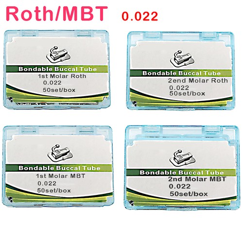 Set 50 tubi buccali ortodontici dentali 1° 2° molare MBT Roth tubo buccale CALDO - Foto 1 di 14