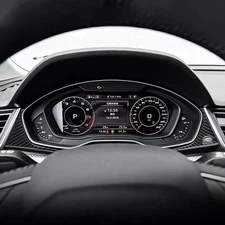 For Audi Q5 SQ5 2018-2022 Dashboard Instrument Frame Carbon Fiber Cover Trims