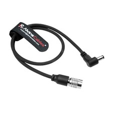 Ultra Flexible Hirose 4 Pin Male to DC Right Angle Braided Power Cable