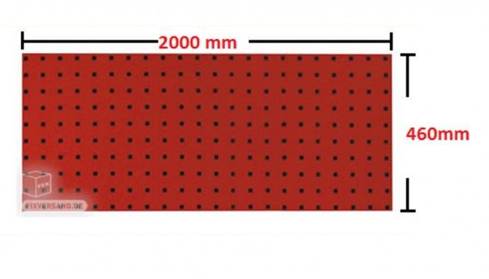 Panneau porte outils 2000 mm rouge DF302195 support mural garage
