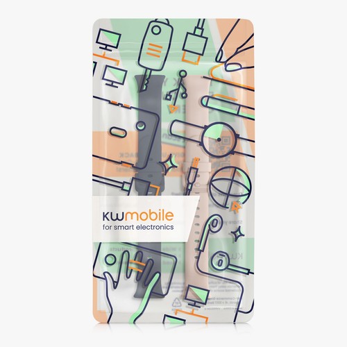kwmobile 2x bransoletka sportowa kompatybilna z bransoletą Xiaomi Mi Band 7 Pro - - Zdjęcie 6 z 8